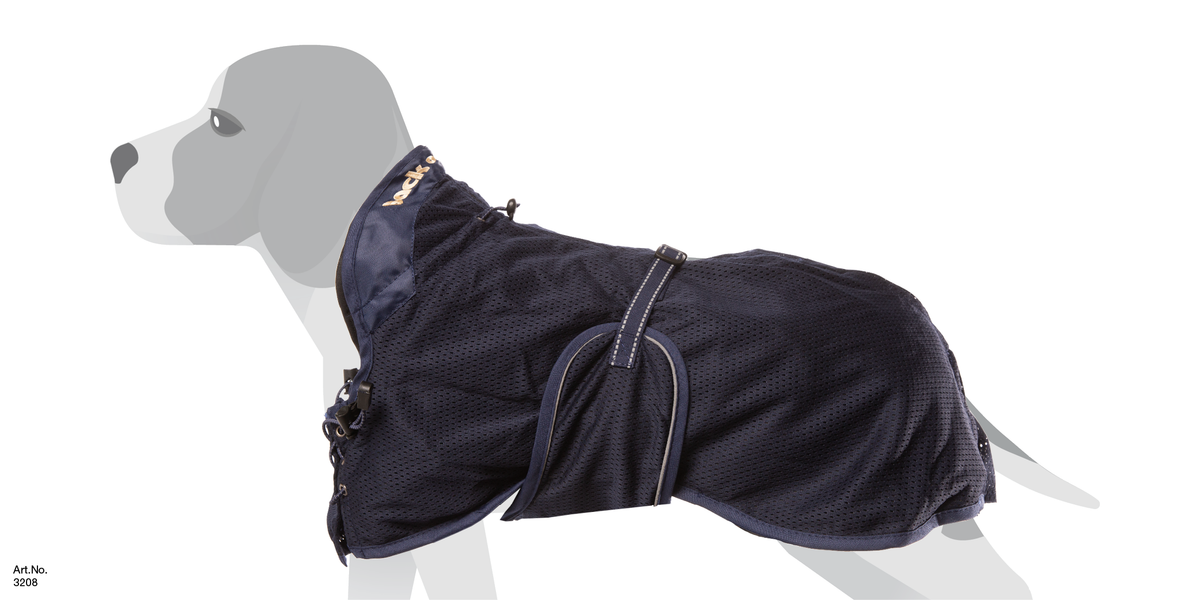 Back On Track Netzmantel Für Hunde – Leicht, Atmungsaktiv, Mit Welltex-Fütterung, Schwarz, 21 Cm