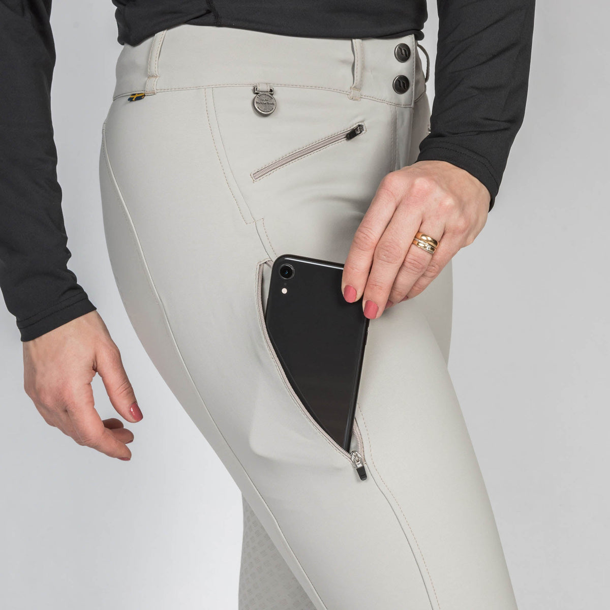 "Katie" Damen-Reithose mit Kniebesatz